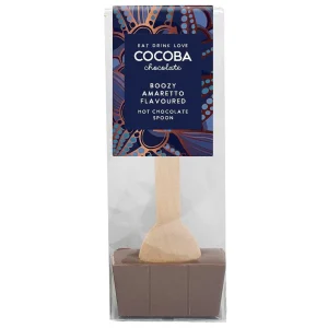 Cocoba Chocolate Hot Chocolate Spoons>Amaretto Flavoured Milk Hot Chocolate Spoon