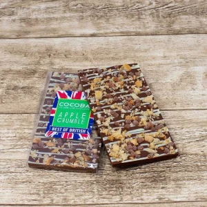Cocoba Chocolate Best Of British>Apple Crumble Chocolate Bar