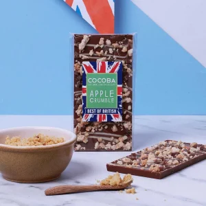 Cocoba Chocolate Best Of British>Apple Crumble Chocolate Bar