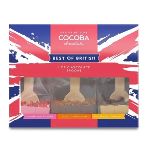 Cocoba Chocolate Best Of British>Best Of British Hot Chocolate Spoon Set (3 Spoons)