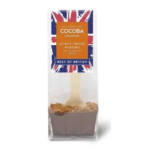 Cocoba Chocolate Best Of British>Best Of British Sticky Toffee Pudding Hot Chocolate Spoon