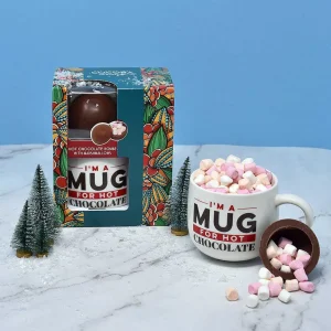 Cocoba Chocolate Hot Chocolate Bombs>Christmas Hot Chocolate Bombe & Mug Gift Set