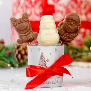 Cocoba Chocolate Party Bag Fillers>Christmas Lollipop Multipack (6 Lollipops)