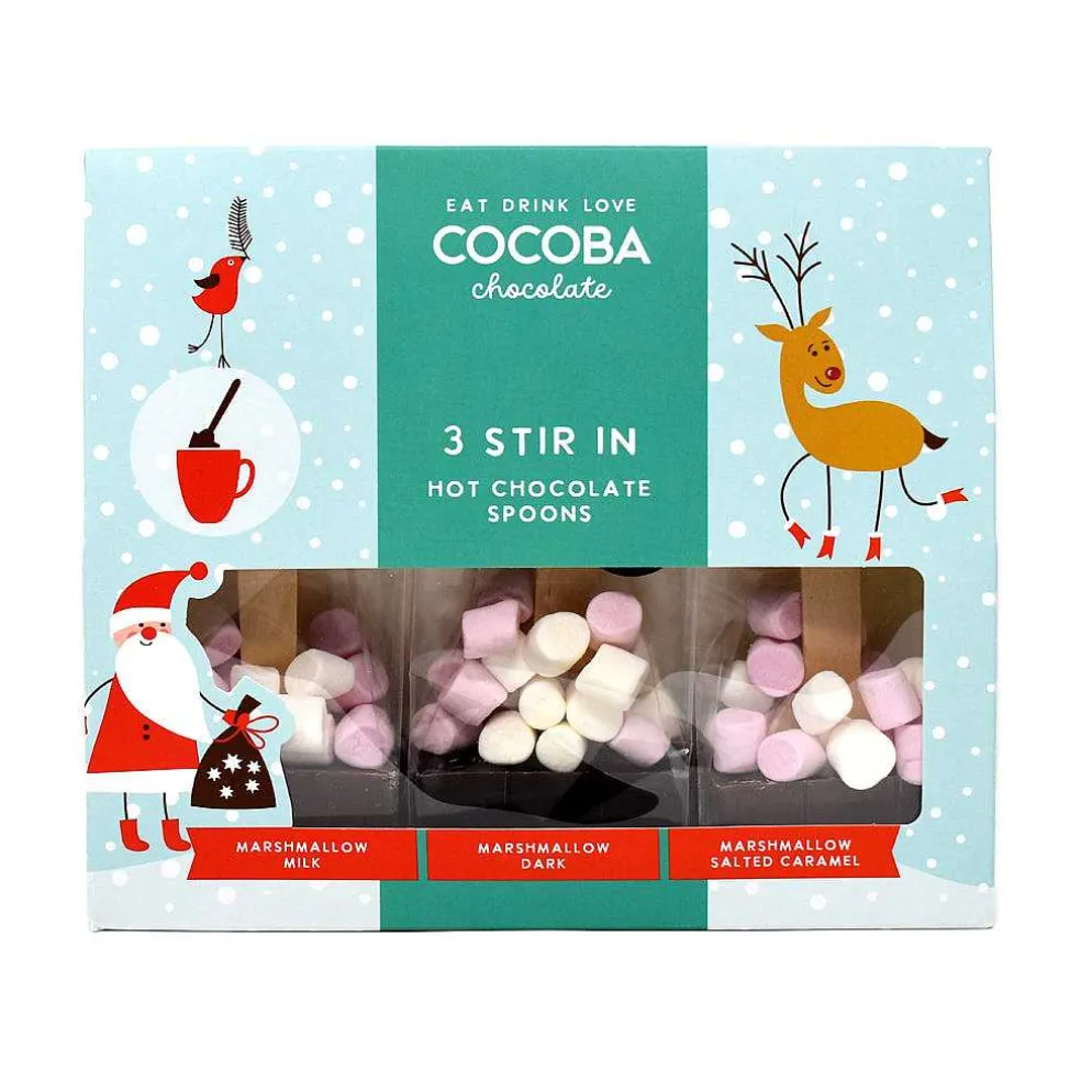 christmas_marshmallow_hot_5.webp Cocoba Chocolate Hot Chocolate Spoons>Christmas Marshmallow Hot Chocolate Spoons (3 Spoons)