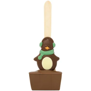 Cocoba Chocolate Hot Chocolate Spoons>Christmas Penguin Milk Chocolate Hot Chocolate Spoon