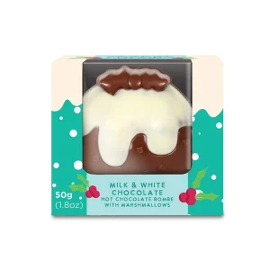 Cocoba Chocolate Hot Chocolate Bombs>Christmas Pudding Hot Chocolate Bombe (Single)