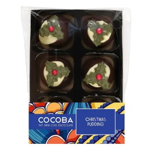 Cocoba Chocolate Chocolate Truffle Trays>Christmas Pudding Truffles (6 Truffles)