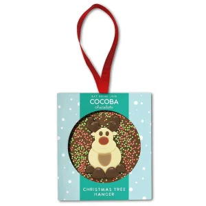 Cocoba Chocolate Miniature Chocolate Bars>Christmas Reindeer Milk Chocolate Tree Hanger