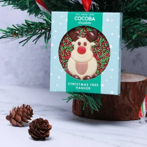 Cocoba Chocolate Miniature Chocolate Bars>Christmas Reindeer Milk Chocolate Tree Hanger