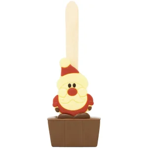 Cocoba Chocolate Hot Chocolate Spoons>Christmas Santa Milk Chocolate Hot Chocolate Spoon