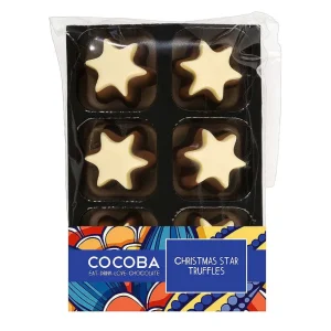 Cocoba Chocolate Toppings>Christmas Star Truffles (6 Truffles)