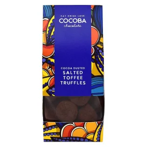 Cocoba Chocolate Chocolate Truffle Boxes>Cocoa Dusted Salted Toffee Truffles