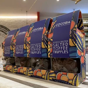 Cocoba Chocolate Chocolate Truffle Boxes>Cocoa Dusted Salted Toffee Truffles