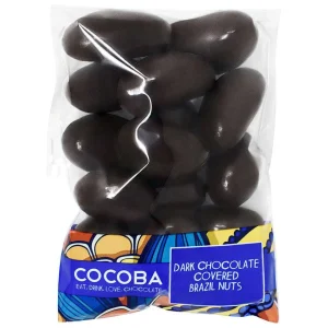 Cocoba Chocolate Chocolate Treat Bags>Dark Chocolate Covered Brazil Nuts Bag