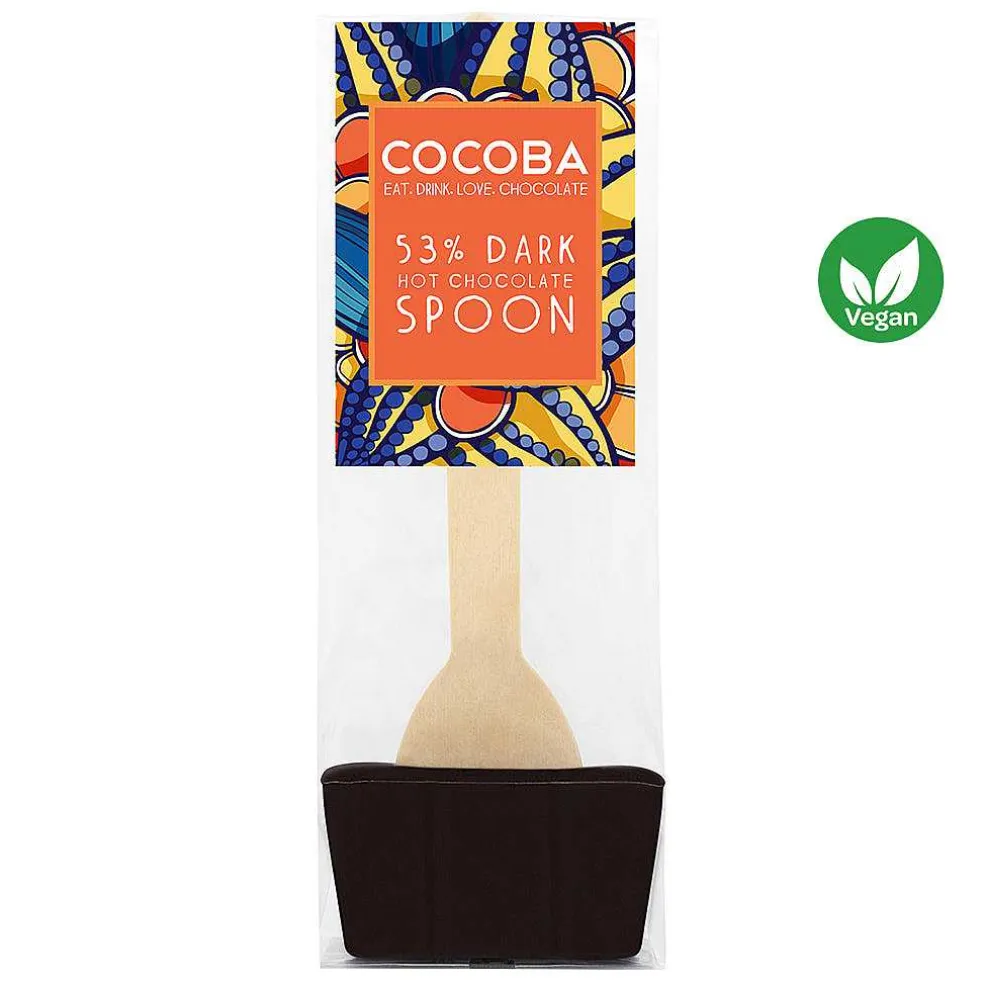 dark_chocolate_hot_choco_2.webp Cocoba Chocolate Hot Chocolate Spoons>53% Dark Chocolate Hot Chocolate Spoon