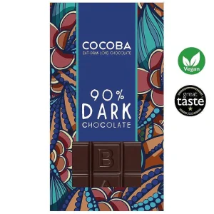 Cocoba Chocolate Vegan Chocolate Bars>90% Dark Premium Chocolate Bar