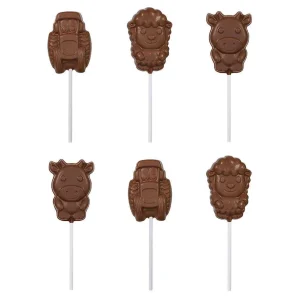 Cocoba Chocolate Chocolate Lollipops>Farmyard Lollipop Multipack (6 Lollipops)