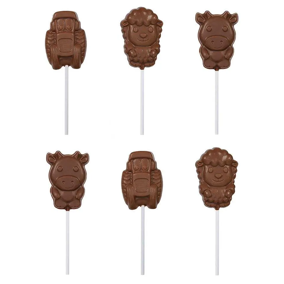 farmyard_lollipop_multipa_0-2.webp Cocoba Chocolate Novelty Chocolate>Farmyard Lollipop Multipack (6 Lollipops)
