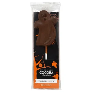 Cocoba Chocolate Party Bag Fillers>Halloween Milk Chocolate Ghost Lollipop