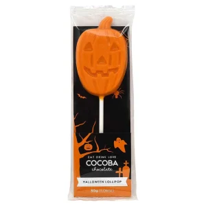 Cocoba Chocolate Chocolate Lollipops>Halloween Orange Chocolate Pumpkin Lollipop