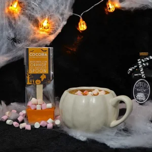 Cocoba Chocolate Hot Chocolate Spoons>Halloween Orange Hot Chocolate Spoon Multipack (5 Spoons)
