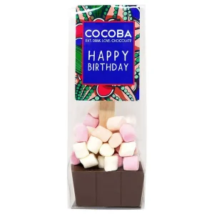 Cocoba Chocolate Hot Chocolate Spoons>Happy Birthday Marshmallow Milk Hot Chocolate Spoon