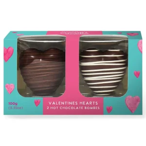 Cocoba Chocolate Hot Chocolate Bombs>Heart Shaped Hot Chocolate Bombes With Marshmallows