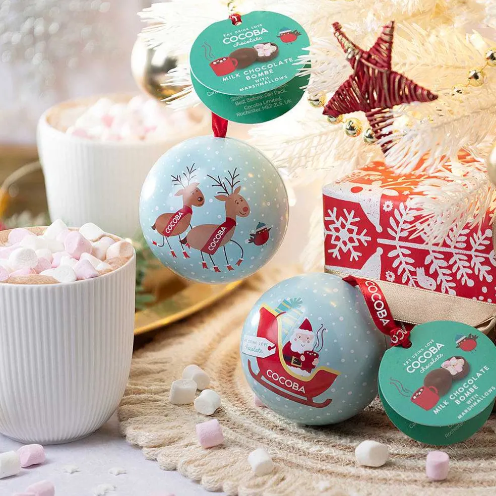 hot_chocolate_bombe_chris_5.webp Cocoba Chocolate Hot Chocolate Bombs>Hot Chocolate Bombe Christmas Bauble