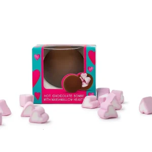 Cocoba Chocolate Hot Chocolate Bombs>Hot Chocolate Bombe With Heart Marshmallows (Single)