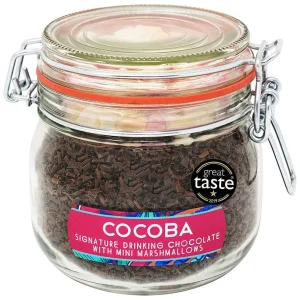 Cocoba Chocolate Hot Chocolate Flakes>Hot Chocolate Jar With Mini-Marshmallows