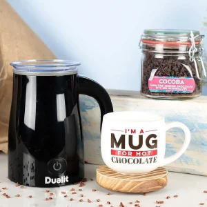 Cocoba Chocolate Hot Chocolate Flakes>Hot Chocolate Set With Dualit Milk Frother