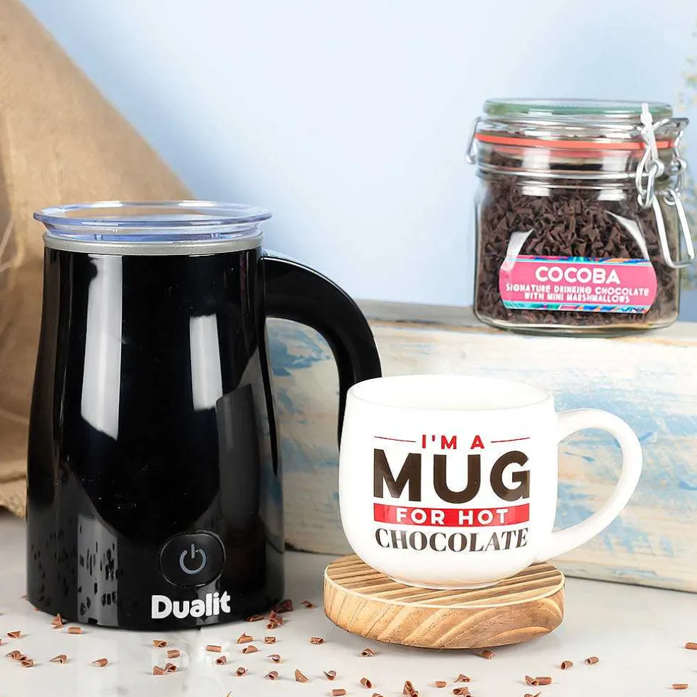 hot_chocolate_set_with_du_1.webp Cocoba Chocolate Hot Chocolate Flakes>Hot Chocolate Set With Dualit Milk Frother