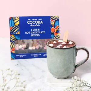 Cocoba Chocolate Hot Chocolate Spoons>Hot Chocolate Spoon Set With Mini Marshmallows (3 Spoons)