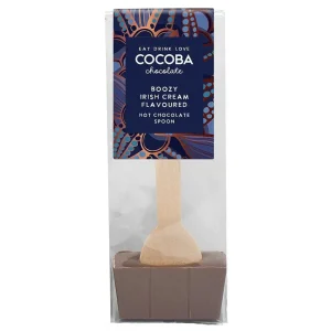 Cocoba Chocolate Hot Chocolate Spoons>Irish Cream Flavoured Milk Hot Chocolate Spoon