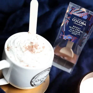 Cocoba Chocolate Hot Chocolate Spoons>Irish Cream Flavoured Milk Hot Chocolate Spoon