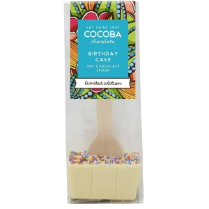 Cocoba Chocolate Hot Chocolate Spoons>Limited Edition Birthday Cake Hot Chocolate Spoon