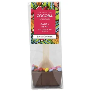 Cocoba Chocolate Hot Chocolate Spoons>Limited Edition Milk Hot Chocolate Spoon With Candy Coated Beans