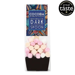 Cocoba Chocolate Hot Chocolate Spoons>Marshmallow Dark Hot Chocolate Spoon