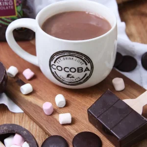 Cocoba Chocolate Hot Chocolate Spoons>Marshmallow Dark Mint Hot Chocolate Spoon