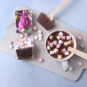 Cocoba Chocolate Hot Chocolate Spoons>Marshmallow Milk Hot Chocolate Spoon