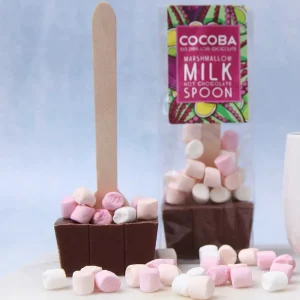 Cocoba Chocolate Hot Chocolate Spoons>Marshmallow Milk Hot Chocolate Spoon