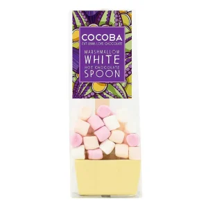Cocoba Chocolate Hot Chocolate Spoons>Marshmallow White Hot Chocolate Spoon