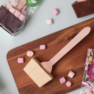 Cocoba Chocolate Hot Chocolate Spoons>Marshmallow White Hot Chocolate Spoon