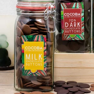 Cocoba Chocolate Chocolate Button Jars>Milk Chocolate Buttons Jar