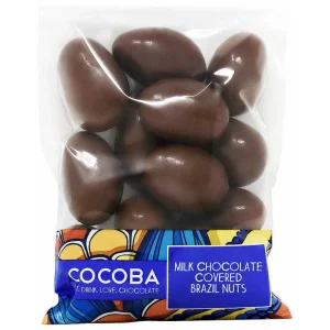 Cocoba Chocolate Chocolate Treat Bags>Milk Chocolate Covered Brazil Nuts Bag