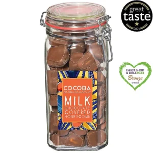 Cocoba Chocolate Chocolate Honeycomb Jars>Milk Chocolate Covered Honeycomb Jar