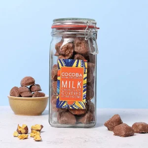 Cocoba Chocolate Chocolate Honeycomb Jars>Milk Chocolate Covered Honeycomb Jar
