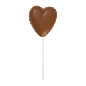 Cocoba Chocolate Miniature Chocolate Bars>Milk Chocolate Heart Lollipop