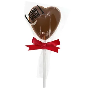 Cocoba Chocolate Party Bag Fillers>Milk Chocolate Heart Lollipop