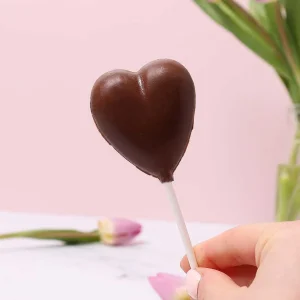 Cocoba Chocolate Novelty Chocolate>Milk Chocolate Heart Lollipop